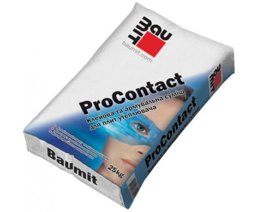 Bau Contact Baumit, суміш для приклеювання та захисту утеплювача, 25кг